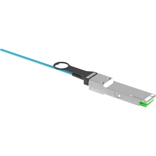 Panduit Fiber Optic Network Cable - 16.40 ft Fiber Optic Network Cable for Network Device, Computer, Transceiver, Switch, Server - First End: 1 x QSFP+ Network - Second End: 1 x QSFP+ Network - 40 Gbit/s - Aqua - 1
