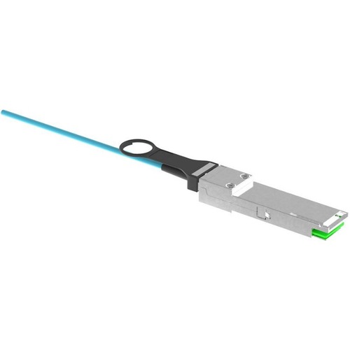 Panduit Fiber Optic Network Cable - 49.21 ft Fiber Optic Network Cable for Network Device, Computer, Transceiver, Switch, Server - First End: 1 x QSFP+ Network - Second End: 1 x QSFP+ Network - 40 Gbit/s - Aqua - 1