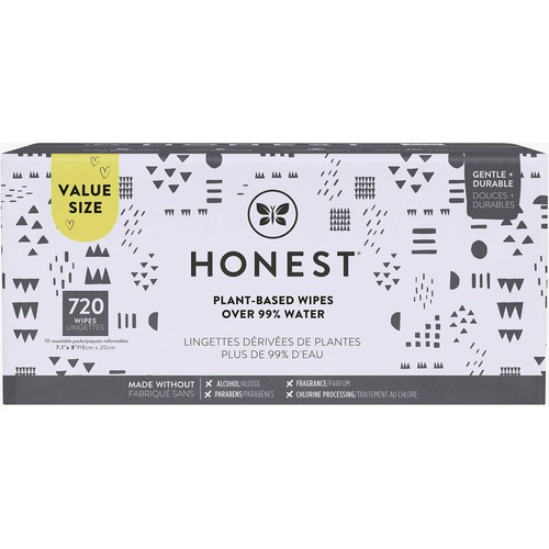 Honest Baby Wipes, 720 Count, Pattern Play - 720 Per Pack - 1 Each