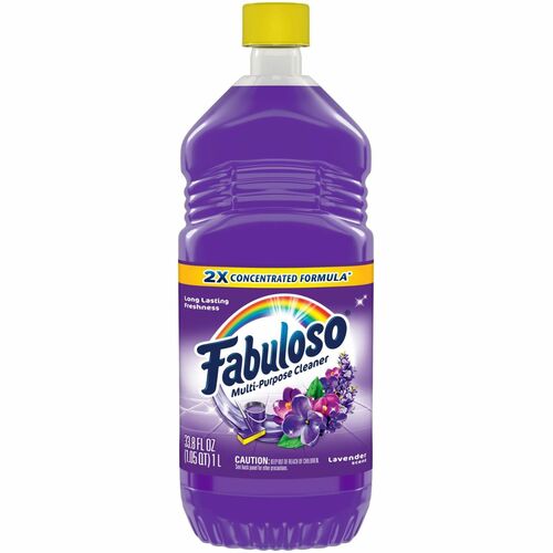 Fabuloso All-Purpose Cleaner - 33.8 fl oz (1.1 quart) - Lavender Scent - 12 / Carton - Rinse-free, Residue-free, Long Lasting - Lavender