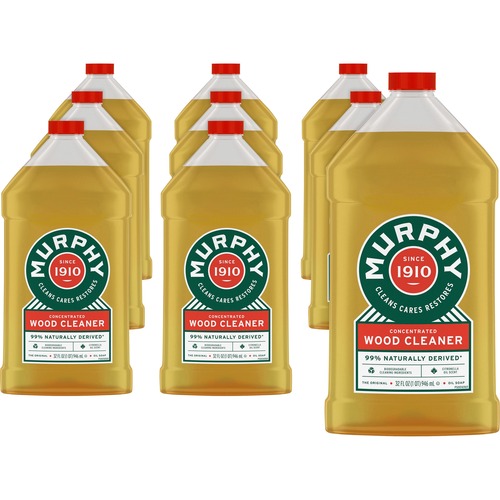 Murphy® Oil Soap Wood Cleaner - Ready-To-Use - 32 fl oz (1 quart) - Phosphate-free, Ammonia-free, Bleach-free - Gold Bottle - 9 / Carton