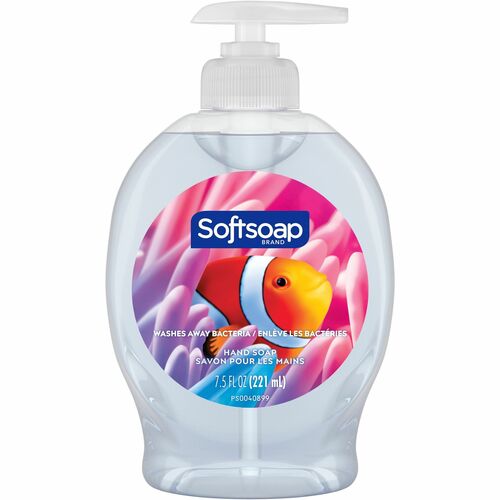 Softsoap Aquarium Hand Soap - Fresh Scent ScentFor - 7.5 fl oz (221.8 mL) - Soil Remover, Bacteria Remover, Dirt Remover, Kill Germs - Hand, Skin - Moisturizing - Antibacterial - Clear - Rich Lather, Recyclable, Paraben-free, Phthalate-free, pH Balanced, 