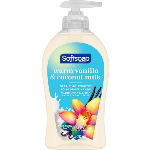 Softsoap Warm Vanilla Hand Soap - Warm Vanilla & Coconut Milk ScentFor - 11.3 fl oz (332.7 mL) - Pump Bottle Dispenser - Bacteria Remover, Dirt Remover - Hand, Skin - Moisturizing - White - Refillable, Recyclable, Paraben-free, Phthalate-free, Biodegradab
