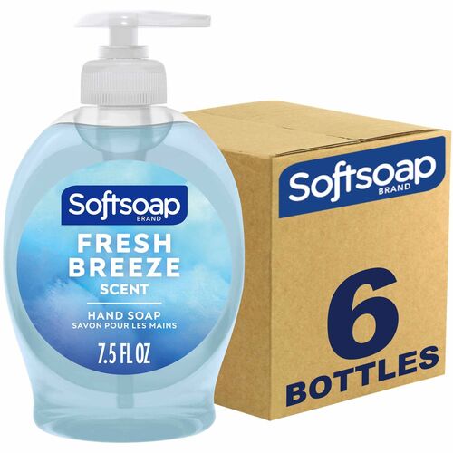 Softsoap Fresh Breeze Hand Soap - Fresh Breeze ScentFor - 7.5 fl oz (221.8 mL) - Pump Bottle Dispenser - Dirt Remover, Bacteria Remover, Kill Germs - Hand, Skin - Moisturizing - Antibacterial - Blue - Rich Lather, Recyclable, Paraben-free, Phthalate-free,