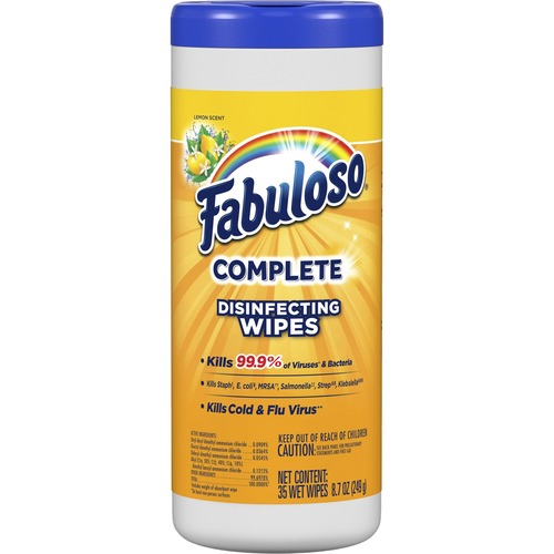 Fabuloso Disinfecting Wipes - Lemon Scent - Multi - 35 / Carton