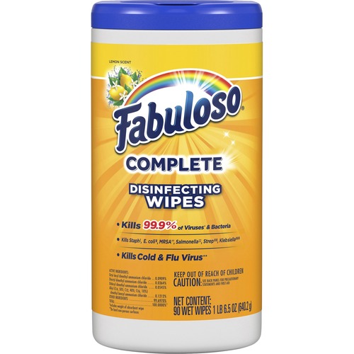 Fabuloso Disinfecting Wipes - Lemon Scent - Multi - 90/Canister - 1 Each