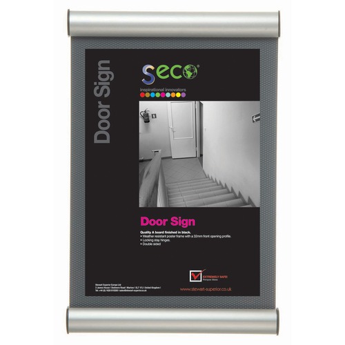 Seco Mitred Snap Frame - 8.50" x 11" Frame Size - Rectangle - Dual-sided, Durable - Aluminum - Silver - 1 Each