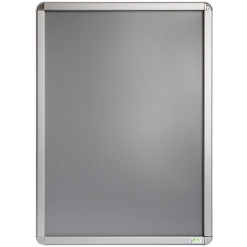 Seco Classic Snap Frame - 24" x 36" Frame Size - Rectangle - Black - Dual-sided, Durable - 1 Each - Aluminum - Silver