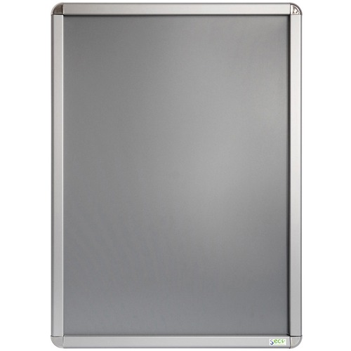 Seco Classic Snap Frame - 24" x 36" Frame Size - Rectangle - Black - Dual-sided, Durable - Aluminum - Silver - 1 Each