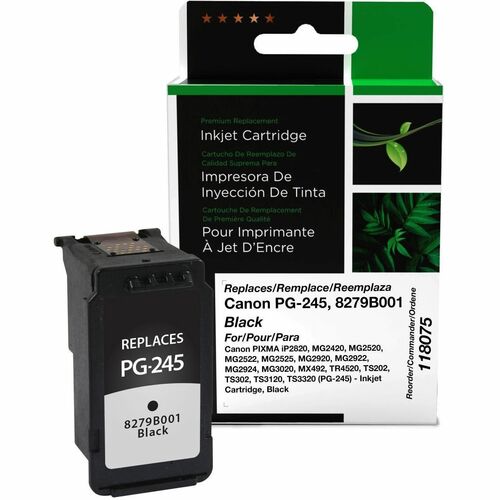 CIG Remanufactured Inkjet Ink Cartridge PG-245 (8279B001) - Black - 1 Each - 180 Pages