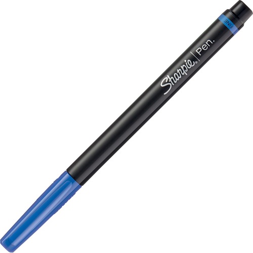 Sharpie Fine Point Pen - Fine Pen Point - Blue - Silver Barrel 