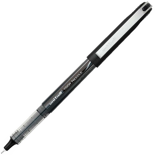 uniball™ Vision Needle Rollerball Pens - 0.5 mm (0.02") Micro Pen Point - Black Ink - 1 Each