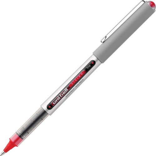uniball™ Vision Rollerball Pens - Fine Pen Point - 0.7 mm Pen Point Size - Red - 1 Each