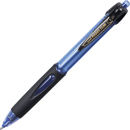 uniball™ Power Tank Retractable Ballpoint Pens - 1 mm (0.04") Pen Point - Medium Marker Point - Refillable - Retractable - Blue Ink - Blue Barrel - 1 Each