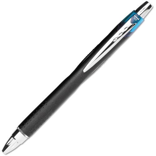 uniball™ Jetstream Retractable Ballpoint Pen - Medium Pen Point - 1 mm Pen Point Size - Retractable - Blue Pigment-based Ink - 1 Each