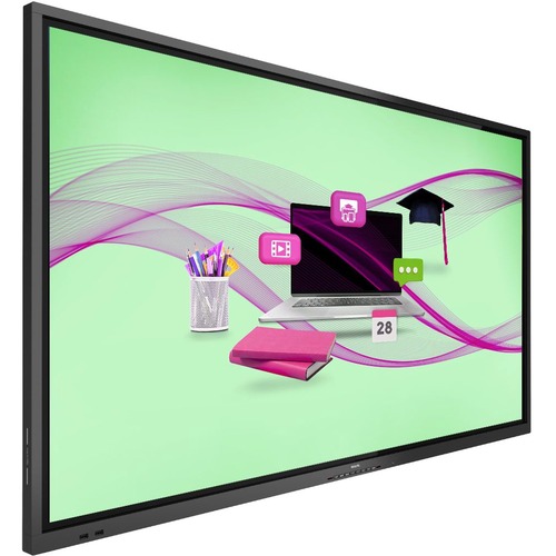 Philips Signage Solutions E-Line Display - 64.5" LCD - Touchscreen - 4 GB - 3840 x 2160 - 350 Nit - 2160p - HDMI - USB - DVI - SerialEthernet - Android 10