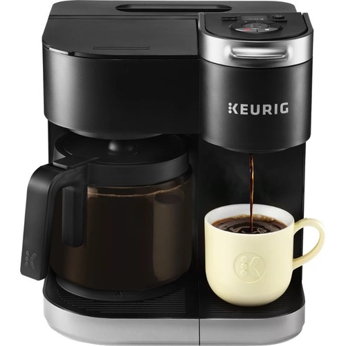 Keurig K-Duo Single Serve & Carafe Coffee Maker - Programmable - 1470 W - Water Filter - 12 Cup(s) - Multi-serve - K-Cup Pod/Capsule Brand - Black - Plastic, Glass, Metal Body - Glass Carafe - Carbon Filter