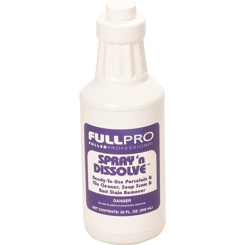 Fuller Spray 'N Dissolve Multipurpose Cleaner - Ready-To-Use/Concentrate Liquid - 32 fl oz (1 quart) - Herbal, Floral Scent - 12 - Clear Blue