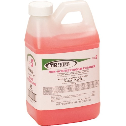 Fuller #5 Non-Acid Restroom Cleaner - Concentrate Liquid - 64 fl oz (2 quart) - Fresh Floral Scent - 4 / Case - Pink