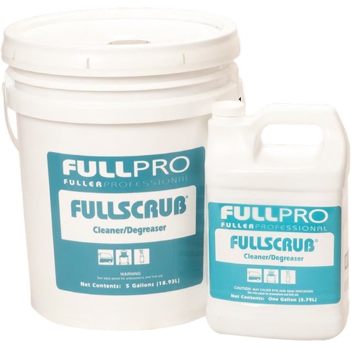 Fuller FullScrub Cleaner/Degreaser - 128 fl oz (4 quart) - 4 - Water Soluble, Butyl-free, Low Foaming, Easy to Use, Caustic-free, Unclog - Clear Green,1-gallon