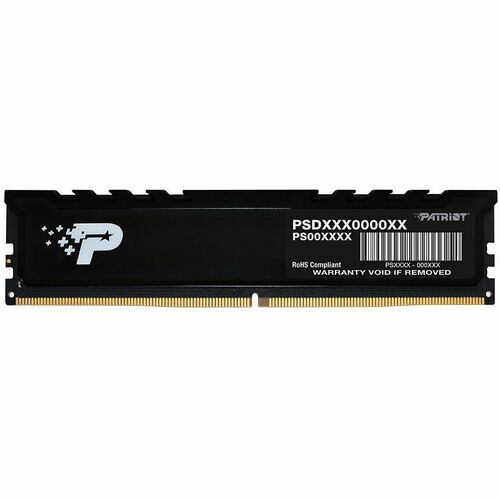 Patriot Memory Signature Premium 16GB DDR5 SDRAM Memory Module - For Motherboard, Desktop PC - 16 GB (1 x 16GB) - DDR5-4800/PC5-38400 DDR5 SDRAM - 4800 MHz - CL40 - 1.10 V - Unbuffered - 288-pin - DIMM