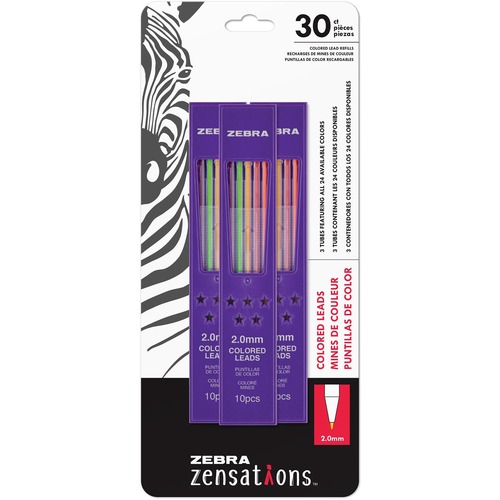 Zebra Pen Pencil Refill - 2 mm Point - Non-toxic, Durable - 30