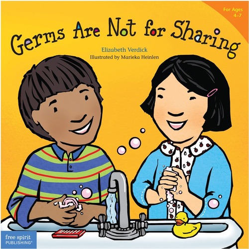 Free Spirit Publishing Germs Are Not for Sharing Best Behavior Series Printed Book by Elizabeth Verdick, Marieka Heinlen, Grade 1 - 1 Each - Learning Books - FRE9781575421971