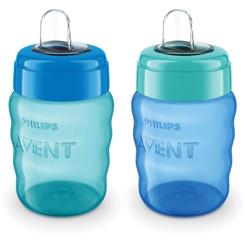 Avent Easy Sippy Classic Spout Cups - 9 fl oz - Spill Proof Closure - 2 / Pack - Silicone