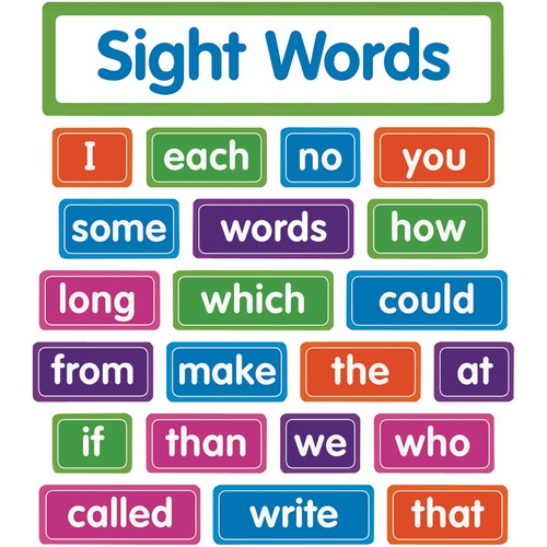 Scholastic Sight Words Bulletin Board Set - Skill Learning: Word - 113 Pieces - 4-8 Year Set