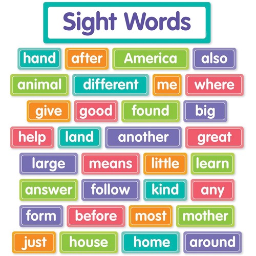 Scholastic More Sight Words Bulletin Board Set - Skill Learning: Word - 121 Pieces - 4-7 Year Set