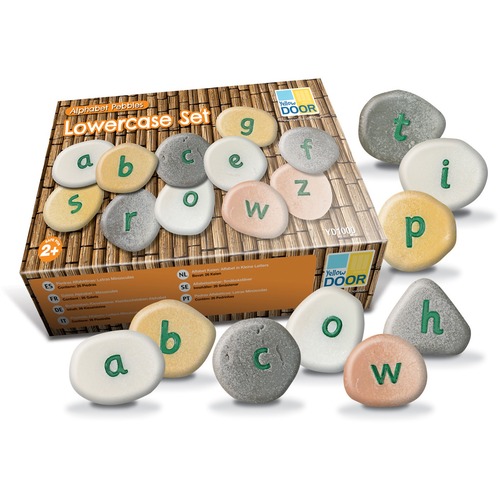 Yellow Door Alphabet Pebbles - Skill Learning: Letter, Alphabet, Exploration, Investigation, Sorting, Lowercase Letters - 2 Year & Up