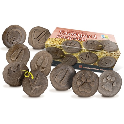 Let's Investigate Farmyard Footprints - Set of 8 Stones