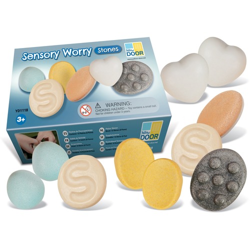 Sensory Worry Stones - Set of 12 Stones - Tactile Input-Fidgets - YLDYUS1118