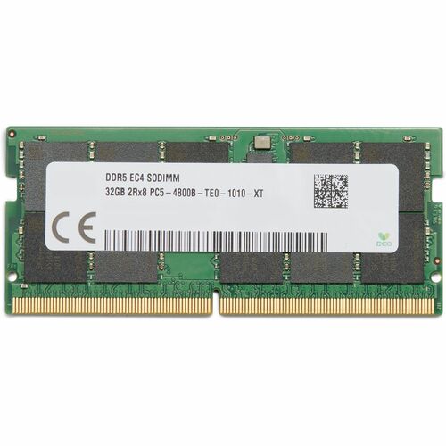 HP 32GB DDR5 SDRAM Memory Module - For Workstation, Desktop PC, Notebook - 32 GB (1 x 32GB) - DDR5-4800/PC5-38400 DDR5 SDRAM - 4800 MHz - ECC - 262-pin - SoDIMM