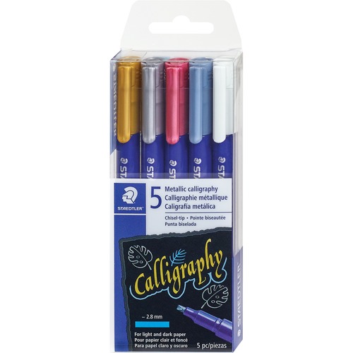 Staedtler Metallic Calligraphy Markers - 5 / Pack - Art Markers - STD8325TB5A6