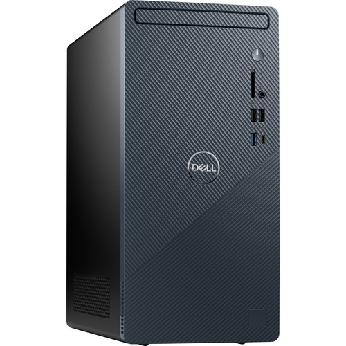 Dell Inspiron 3000 3910 Desktop Computer - Intel Core i5 12th Gen i5-12400 - 8 GB - 16 GB Optane Memory - 1 TB HDD - 256 GB SSD - Tower - Blue - Intel B660 Chip - Windows 11 Home - DVD-Writer - IEEE 802.11ax