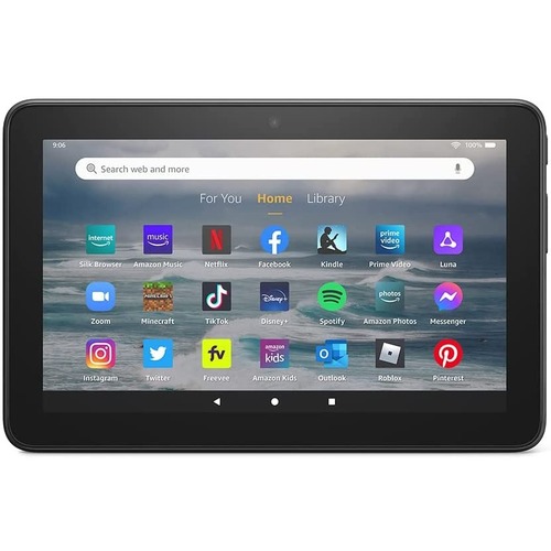 Amazon Fire 7 Tablet - 7" - Cortex A7 Quad-core (4 Core) 1.30 GHz - 2 GB RAM - 16 GB Storage - Fire OS 5 - Black - MediaTek MT8127 SoC - Upto 512 GB microSD, microSDXC Supported - 1024 x 600 - In-plane Switching (IPS) Technology Display - 2 Megapixel Fron