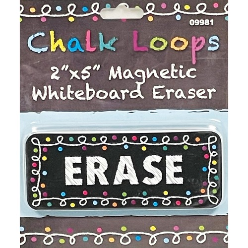 Ashley Magnetic Whiteboard Eraser - 2" Width x 5" Length - Magnetic, Durable - Multicolor - Foam, Felt - 1Each