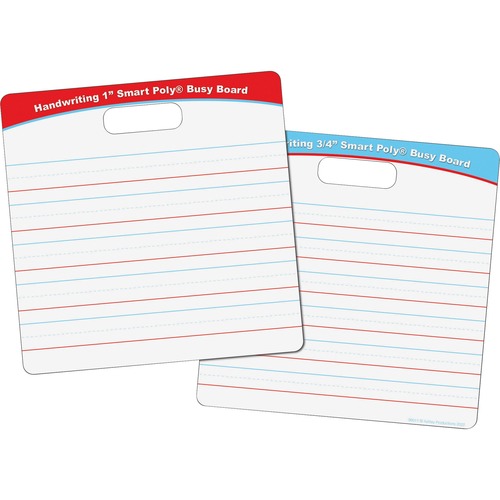 Ashley Handwriting Smart Poly Busy Board - 10.8" (0.9 ft) Width x 10.8" (0.9 ft) Height - Poly-coated Cardboard Surface - Square - 1 Each