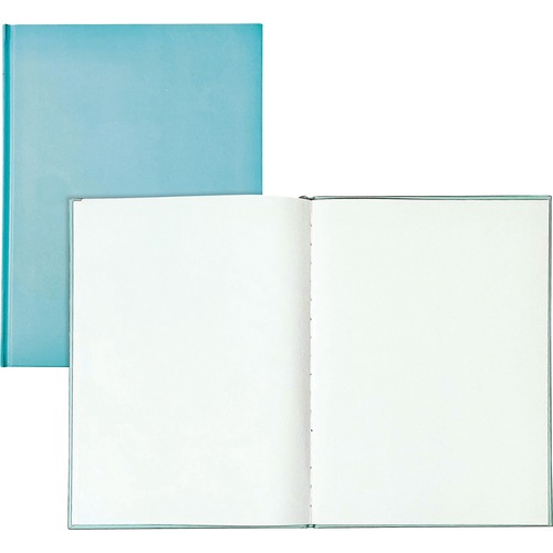 Ashley Hardcover Blank Book - 28 Pages - Letter - 8 1/2" x 11" - Blue Cover - Hard Cover, Durable - 1 Each