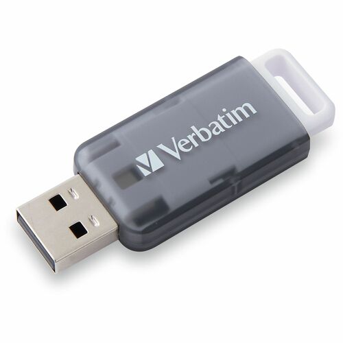 Verbatim 64GB SeaGlass USB 3.2 Gen 1 Flash Drive - Gray - 64 GB - USB 3.2 (Gen 1) Type A - Gray - Lifetime Warranty