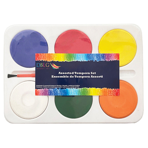 DBLG Import Tempera Paint Block Set - Assorted  6 Colours/PK