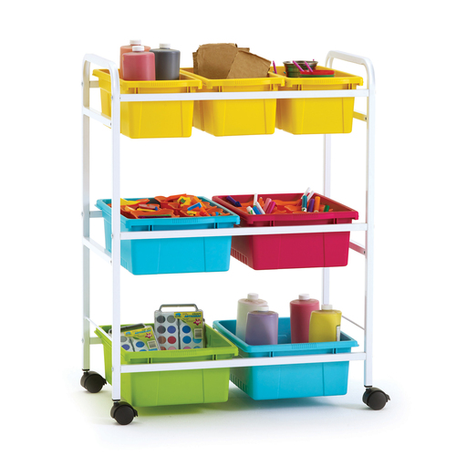 Copernicus Small Book Browser Cart with Deluxe Tub Pack - 27.22 kg Capacity - x 28" Width x 15.7" Depth x 36.6" Height - 1 Each