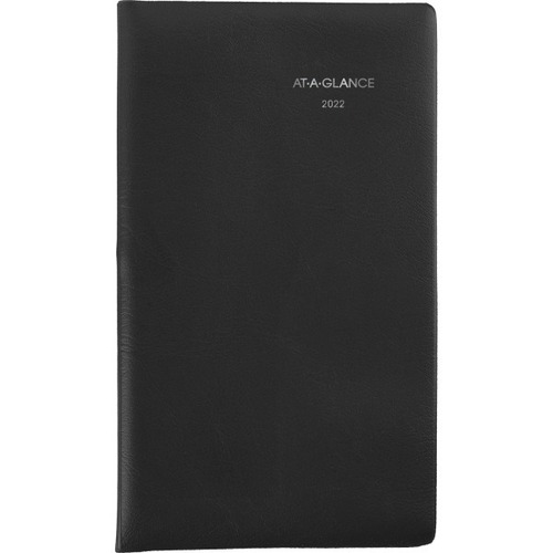 AT-A-GLANCE DayMinder 2023 RY Weekly Planner, Black, Pocket, 3 1/2" x 6" - Pocket Size - Professional - Julian Dates - Weekly - 12 Month - January 2023 - December 2023 - 1 Week Double Page Layout - 3 1/2" x 6" White Sheet - Black - Poly, Plastic