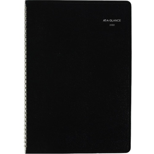 AT-A-GLANCE DayMinder 2023 RY Monthly Planner, Black, Large, 8" x 12" - Large Size - Personal/Home Office - Julian Dates - Monthly - 14 Month - December 2022 - January 2024 - 1 Month Double Page Layout - 8" x 12" White Sheet - Twin Wire - Paper 