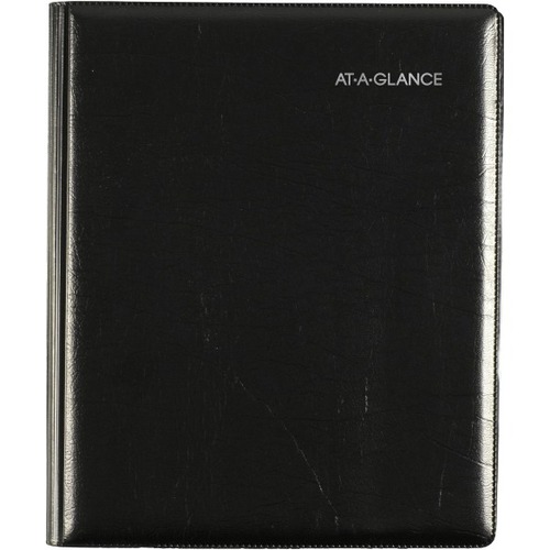 AT-A-GLANCE DayMinder Executive 2023 RY Weekly Monthly Planner, Black, Medium, 7" x 8 3/4" - Medium Size - Julian Dates - Monthly, Weekly - 12 Month - January 2023 - December 2023 - 1 Week, 1 Month Double Page Layout - 7" x 8 3/4" White Sheet - 