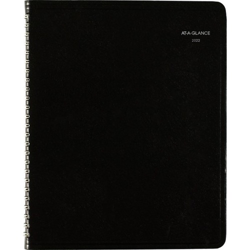 AT-A-GLANCE DayMinder 2023 RY Column Style Weekly Planner, Black, Medium, 7" x 8 3/4" - Medium Size - Julian Dates - Weekly - 12 Month - January 2023 - December 2023 - 1 Week Double Page Layout - 7" x 8 3/4" White Sheet - Twin Wire - Paper, Faux