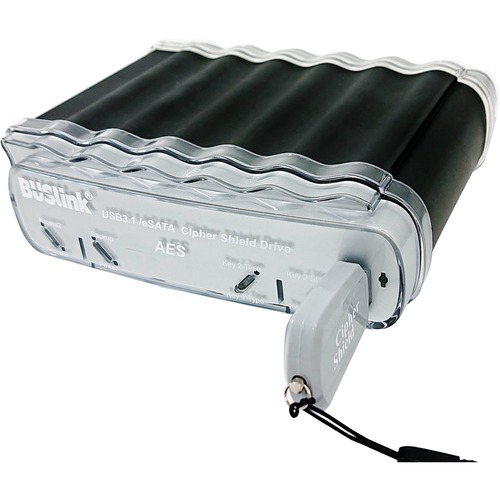 Buslink CipherShield CDSX-4TSDG2 4 TB Portable Solid State Drive - 2.5" External - eSATA - TAA Compliant - USB 3.1 (Gen 2) - 512-bit AES Encryption Standard