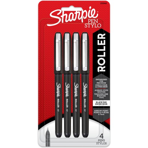 Sharpie 0.7mm Rollerball Pen - 0.7 mm Pen Point Size - Arrow Pen Point Style - 4 / Pack