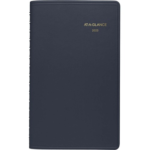 At-A-Glance 2023 Weekly Appointment Book Planner, Navy, Small, 5" x 8" - Small Size - Julian Dates - Weekly - 12 Month - January 2023 - December 2023 - 8:00 AM to 5:00 PM - Monday - Friday, Hourly - 1 Week Double Page Layout - 5" x 8" White Sheet - Twin W